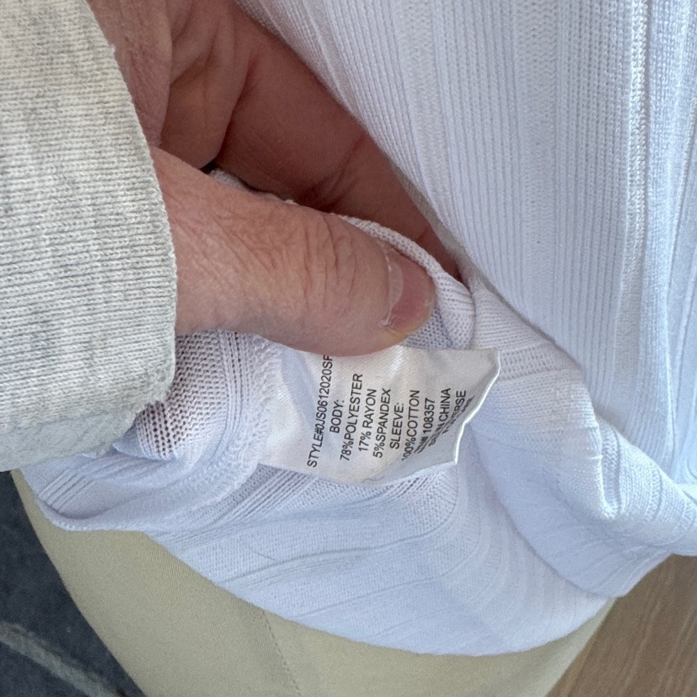Design History White Ribbed Blouse - Picture 11 of 12